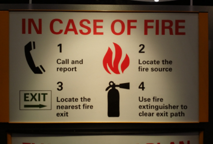 Fire case safety signs door sign nyc