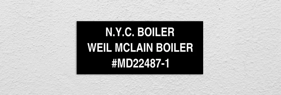 boiler room signs and labels new york