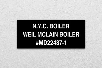 boiler signs manufacturer new york city
