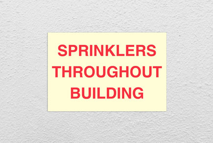 sprinkler system safety signs nyc
