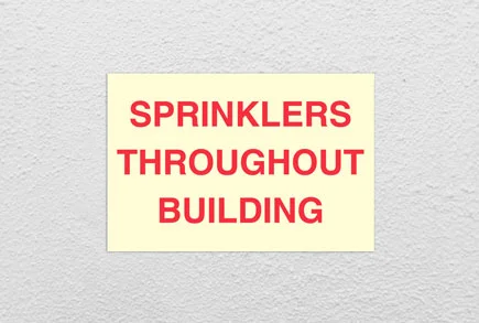 sprinkler system safety signs nyc