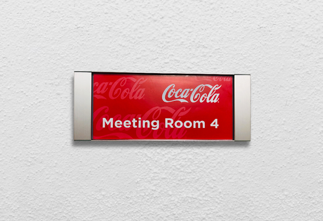 coca cola meeting room door sign brooklyn