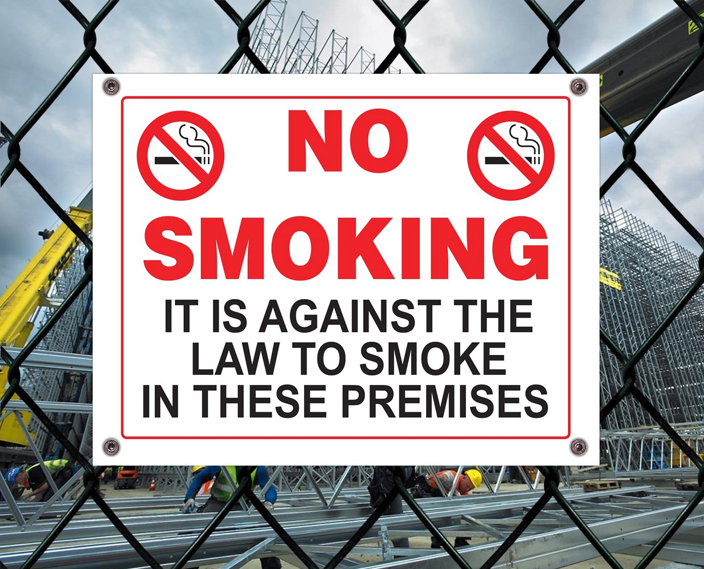 construction site no smoking sign nyc