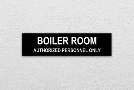 custom boiler room door signs