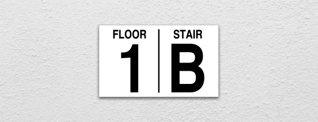 custom elevator number signs