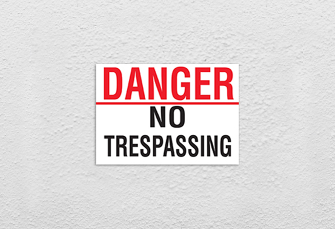 danger warning no trespassing signs brooklyn