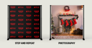 difference between backdrop and step and repeat banner