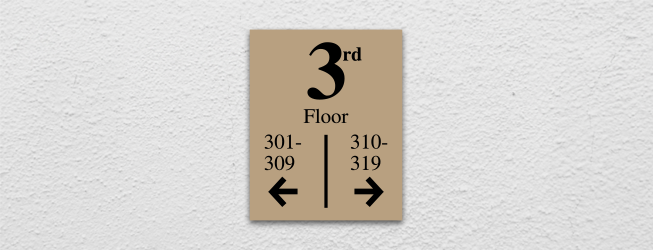 dimensional floor number signs new york