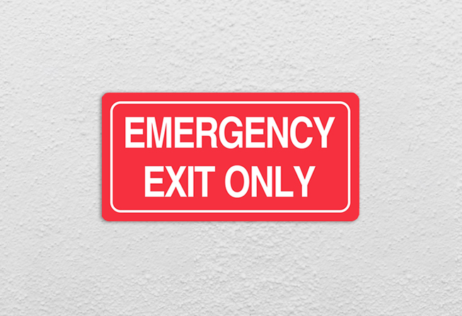 emergency exit only fire safety signs NYC