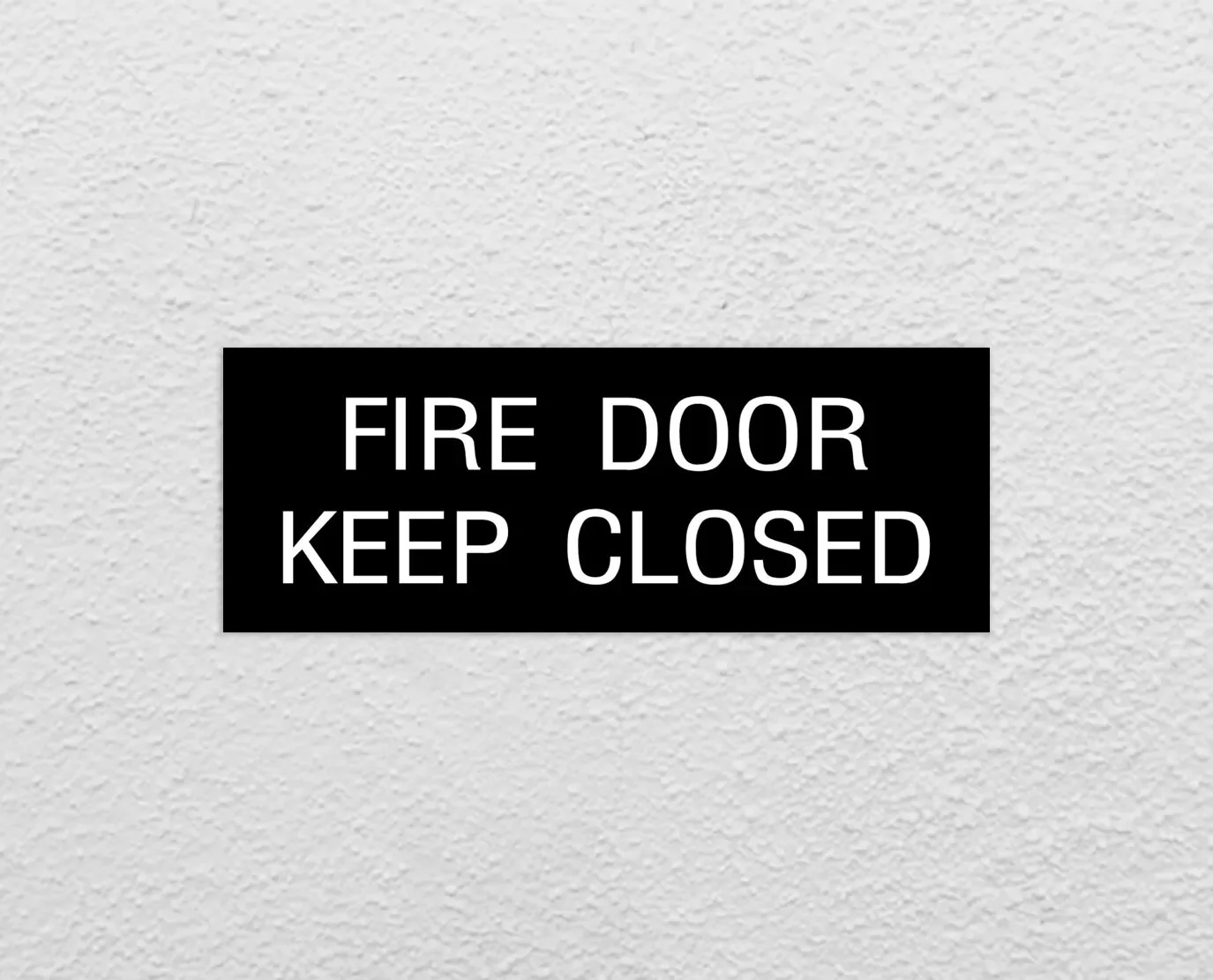 fire door closed safety signs
