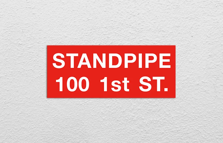 fire safety standpipe location signs nyc