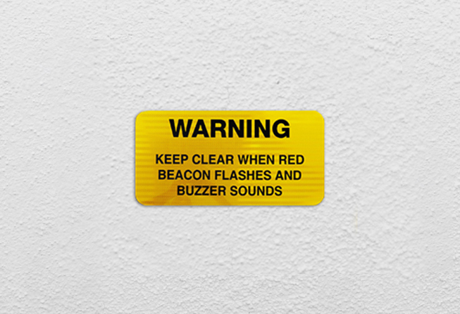 keep clear red beacon warning signs nyc