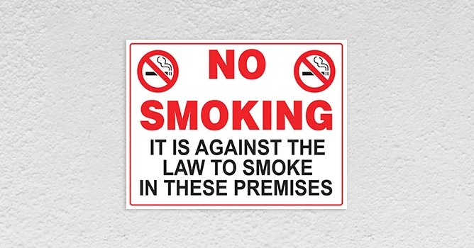 no smoking construction safety signs nyc
