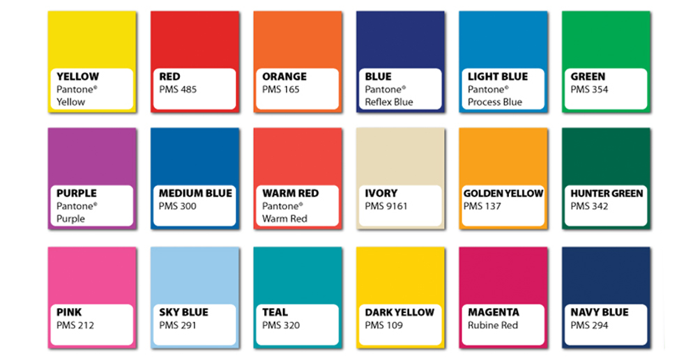 pantone spot color chart for signs