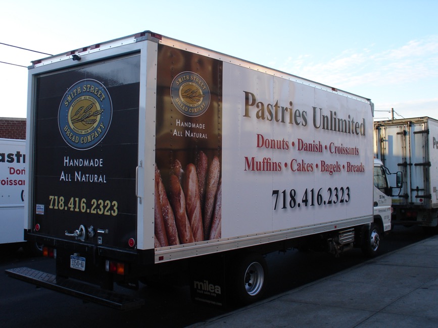 pastries unlimited food truck wrap work