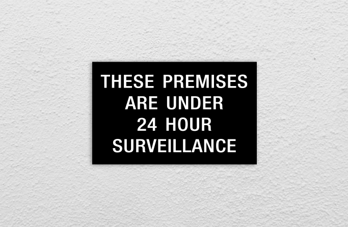 video surveillance warning signs maker nyc