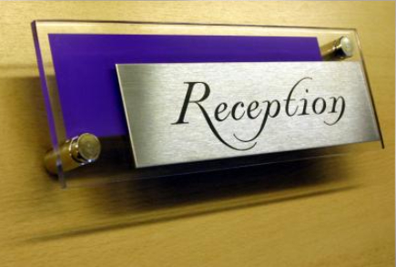 reception signs door sign
