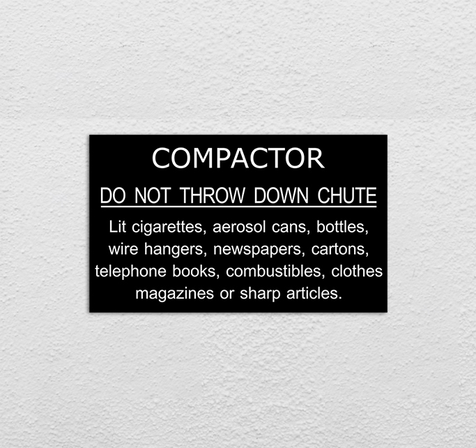 compactor required building signs nyc