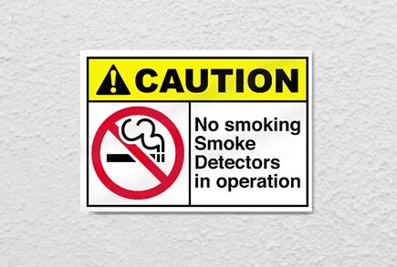 smoke detector safety signs