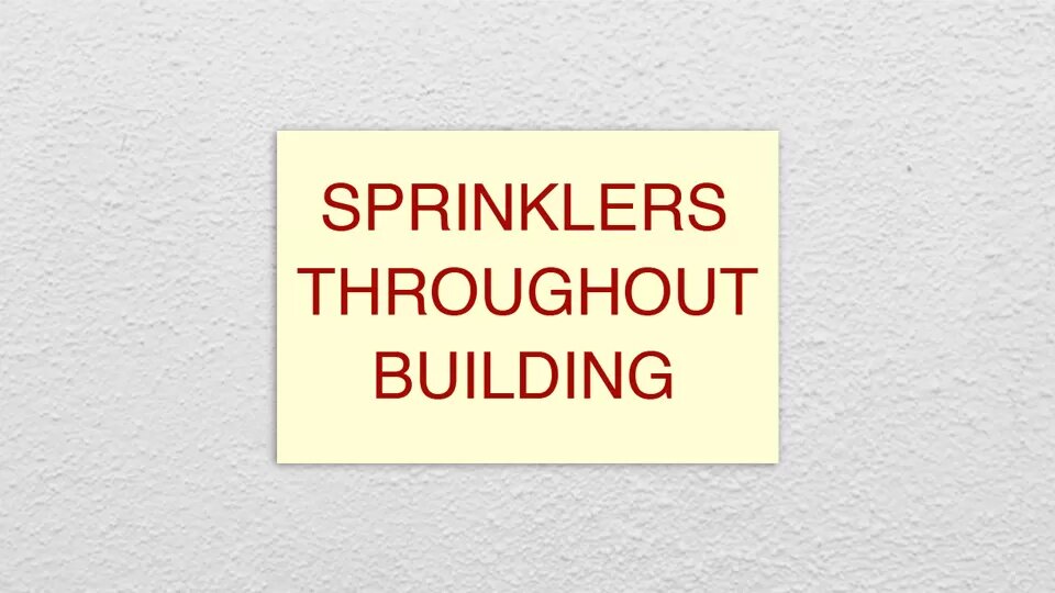 sprinkler building sign maker nyc
