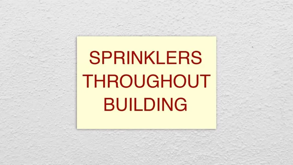 sprinkler building sign maker nyc