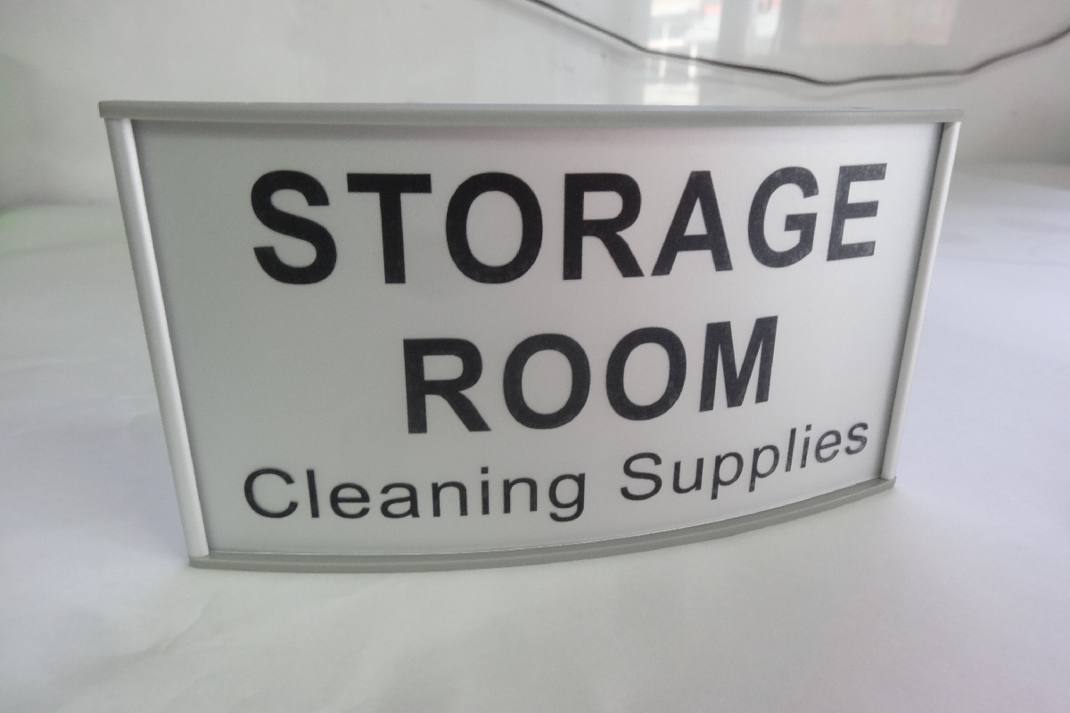 storage room door signs