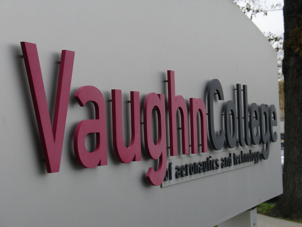 vaughn college of aeronautics metal letter