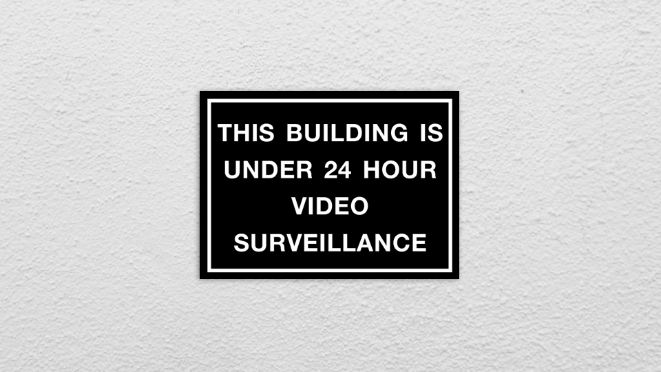 video surveillance signs nyc