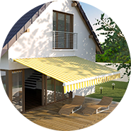 semi cassette retractable awnings