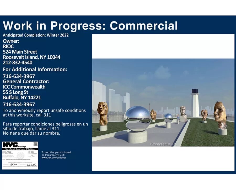 commercial construction permit work in progress signs new york