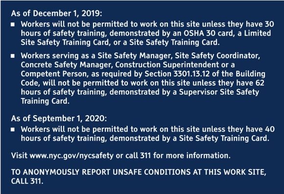 OSHA Site Safety Sign EN