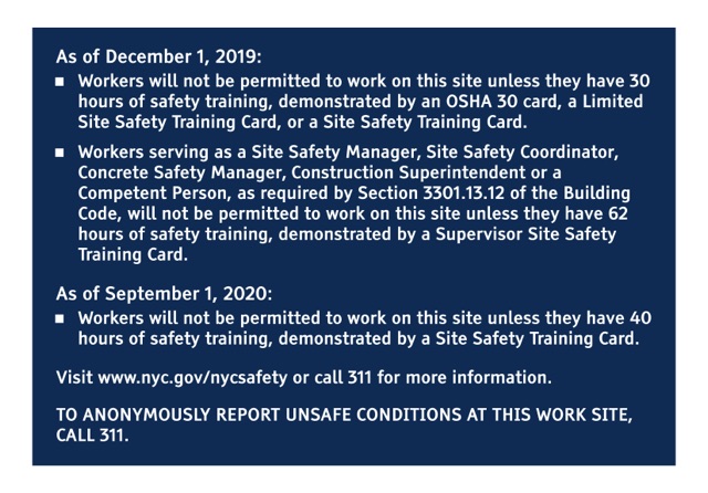 OSHA Site Safety Sign EN