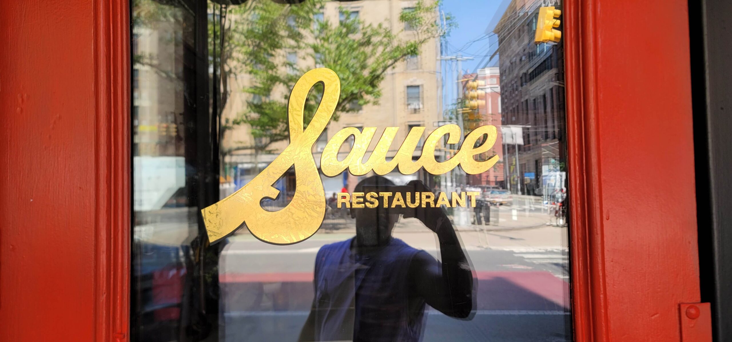 sauce restuarant gold leaf decal