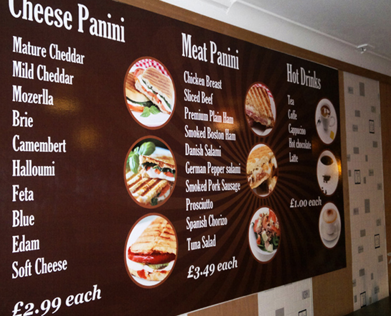 food shop magnetic menu board sign nyc