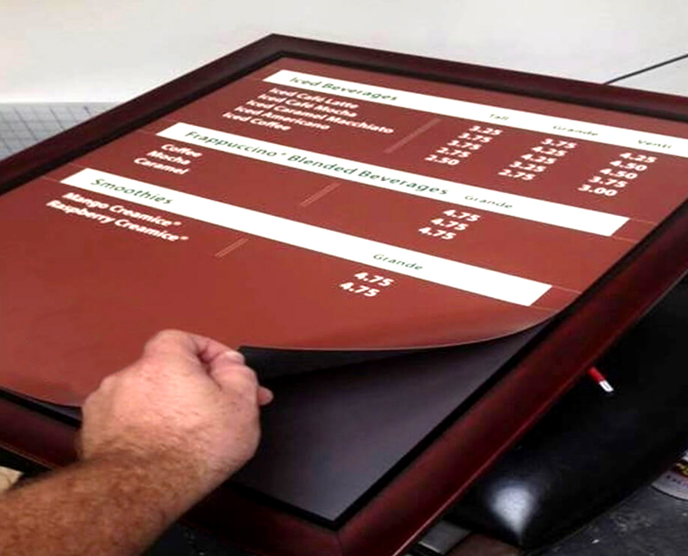 magnetic menu board sign