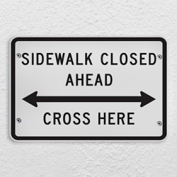 customized sidewalk closedsigns