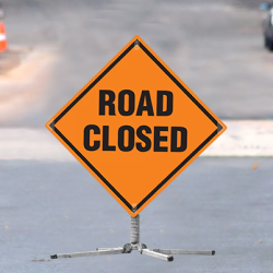 road closure signs nyc usa